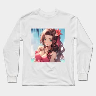 aerith in beach Long Sleeve T-Shirt